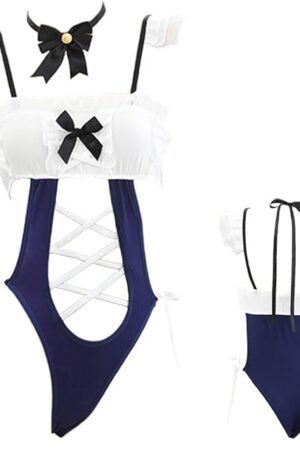 Womens Japanese Lingerie Cosplay Anime Bikini Outfit Lolita Sexy Jumpsuit One Piece Underwear