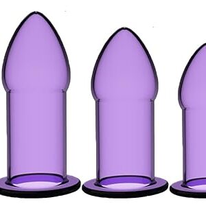 Anal Plug Set 5 Pcs Soft Silicone Butt Plugs Hollow Anal Dilator Adult Anal Trainer Anales Sex Toys Bondage Kit for Men Women Couples (Purple)