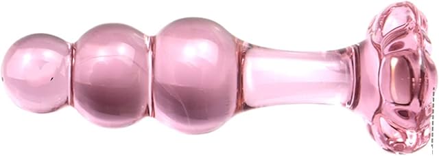 Flower Crystal Glass Anal Plug Sex Toys for Women Men Butt Plug Products Anal Sex Toys (Color : C)