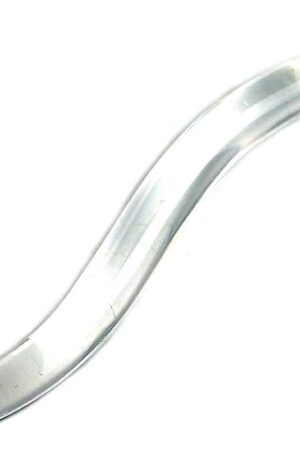 Double Ended Glass Anal Plug - S Shape-Curved Dildo Anal Sex Toys Clear Realistic Dildo for Prostate Massager Male Masturbator G Spot Dildo Anal Butt Plug for Men Women