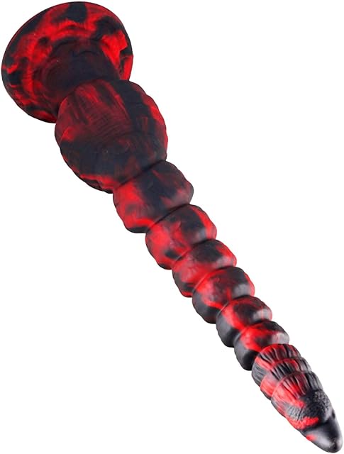 177" Silicone Extra Long Dildo,Flexible Anal Bead Butt Plug with Strong Suction Cup, M