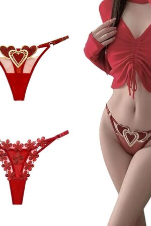 Lace G String Thong Womens Underwear Adjustable Thong Transparent Thong Underwear Sexy Couple Flirting Set