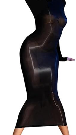 Women's Oil Shiny Bodystocking Lingerie Dress Body Stockings for Women Sexy Full Body Lingerie
