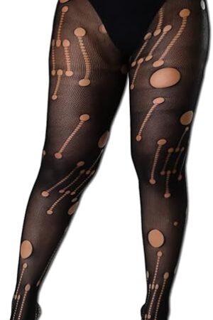 Women Sexy Tights Fishnet Stockings Patterned Leggings Thigh-High Black Socks Lace Pantyhose