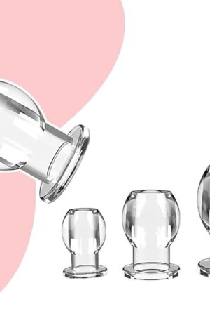 Hollow Anal Plug Anal Dilator Women Sex Toys, Transparent Butt Plug Vaginal Expander Female Sex Toys, Hollow Plug Tunnel Anal Speculum Washer Douche Ene ma Adult Sex Toys for Couples Adult Pleasure