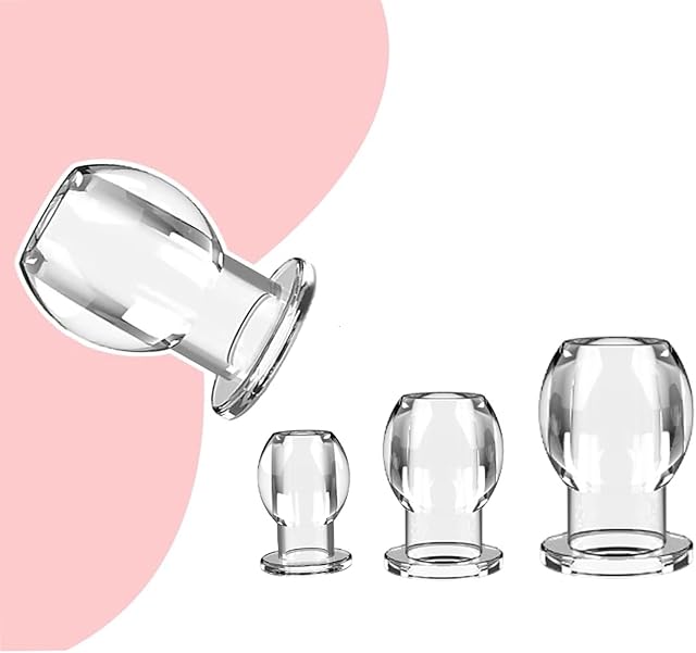Hollow Anal Plug Anal Dilator Women Sex Toys, Transparent Butt Plug Vaginal Expander Female Sex Toys, Hollow Plug Tunnel Anal Speculum Washer Douche Ene ma Adult Sex Toys for Couples Adult Pleasure