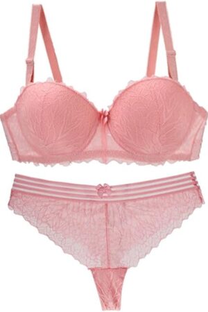 Women Push up Bras and Panty Sets Lace Lingerie Set Underwire Bra and Thong Sets Sexy Bralette Underwear