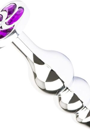 Anal Plug 4 Inch Beads Adult Couples Butt Plugs Masturbation Jeweled Base Unisex Beaded Stimulation Sex Toys