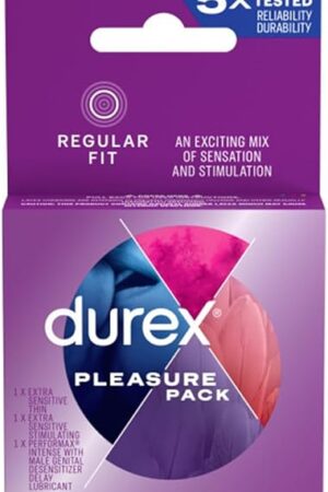Durex Pleasure Pack Condom, 3 Count
