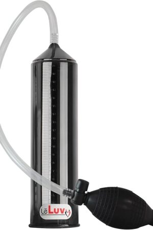 2.25"x9" EasyOp Black Good Bgrip Black Ball Grip with Clear Graduated Cylinder/Clear Collapse-Resistant Hose Basic Penis Pump
