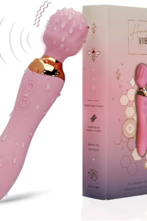 Honey Viibes Double Head Vibrator, 10 Modes, Quiet and Waterproof, USB Rechargeable