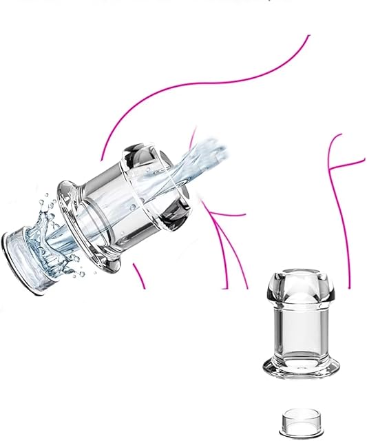 Hollow Anal Plug Buttplug Adult Sex Toys for Couples,Transparent But Plug Anal Trainer, Large Butt Plug Anal Toys Vaginal Dialators with Cover, Tunnel Plug Female Male Anal Sex Toys for Men Women