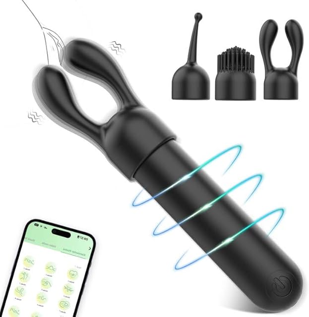 Bullet Vibrators for Women, Mini Vibrator Comes with 3 Different Silicone Heads, IPX7 Waterproof, USB Rechargeable - Zewxz Personal Massager with 10 Vibration Settings (Black)