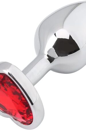 Akstore Small Fetish Anal Plug Butt Heart Personal Sex Massager(Red)