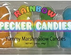 Kheper Games Rainbow Penis Marshmallow Candies, multicolor