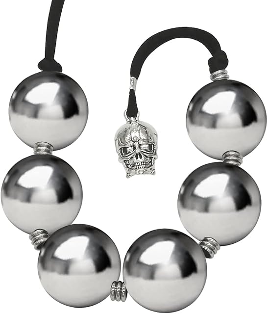 Anal Beads Stainless Steel Butt Plug Prostate Massager Balls Heavy Vagina Anal Plug Trainer Sex Toys for Couple Women Men(SS6)