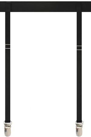 Garter Belts for Women, Black Plus Size Garter Belt with 6 Metal Clips Adjustable High Elastic Suspenders Stockings Belt Simplicity Thigh Strap for Highs Garters Stockings, Women Lingerie