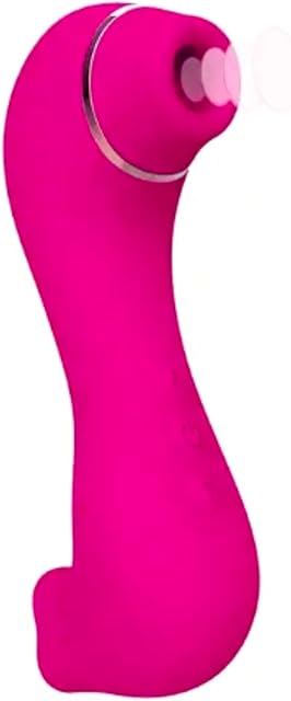 Dual Pleasure Worm Air-Pulse Clitoral Stimulator & Tongue Licking Vibrator, Clitoral Licking, Clit Sucking, Pressure-Wave Technology, Waterproof, Rechargeable, Sex Toy for Women (Hot Pink)