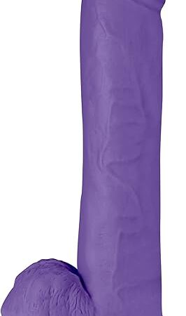 Eden Adult Sex Toys - Realistic Dual Density Dildo - 11.5 Inch Large - Flexible Shaft Big Cock with Strong Suction Cup for Hand-Free Play - Huge Thick G-spot Anal Dildo for Women Men Couples - Purple