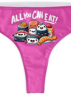 Funny Graphic Sexy Thongs for Women Dirty All You Can Eat Panties Sexy Underwear Gift Ideas for Her