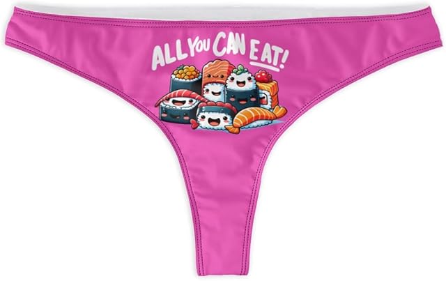 Funny Graphic Sexy Thongs for Women Dirty All You Can Eat Panties Sexy Underwear Gift Ideas for Her