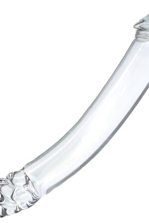 Double Ended Glass Dildos - 7.87 Inch Anal Dildo Butt Plug G-spot Stimulation Glass Wand Sex Slave Fetish Prostate Massager Masturbation Sex Toy for Women Men
