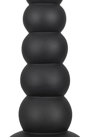 5 Balls Dildo Liquid Silicone Anal Plug Strong Suction Cup Hands Free Play Realistic and Soft Adult Sex Toys(Black)
