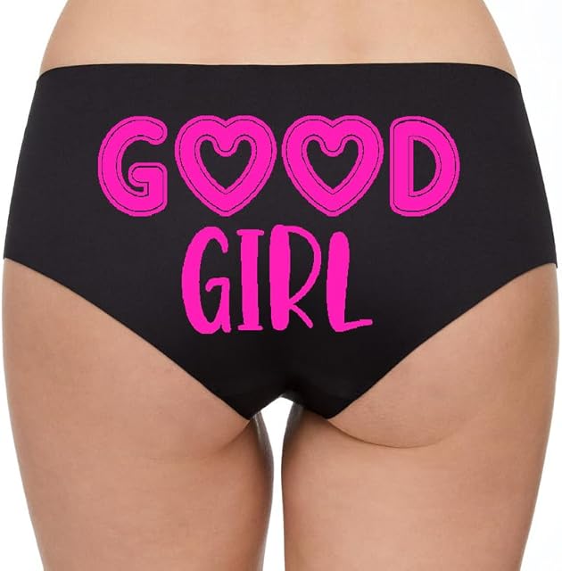 Good Girl Funny Woman Fetish Underwear Thong, Spandex, Booty Shorts Panties