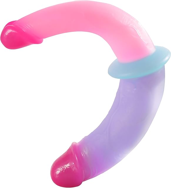Brementrey Double Ended Realistic Jelly Dildo 12'' Lifelike Soft Double Sided Dildo Dual Headed Anal Dildo Double Header Adult Sex Toy for Women