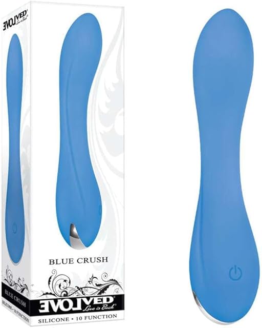 Evolved Love Is Back - Blue Crush - Petite Rechargeable Silicone 10 Function Vibrator - Blue