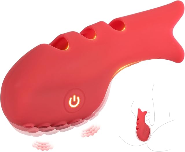 Finger Vibrator Female Sex Toys for Women, Mini Vibrator, Red Forceful Silicone G-Spot Clitoral Nipple Stimulator, Aterori Adult Toys with 10 Vibration Modes for Adult Sex Toy & Games