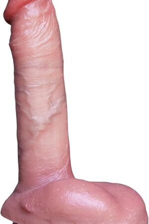 7.55 Inch Long Realistic Dildos with Suction Cup, Reproduction Real Dildo, Lifelike Slim Soft Silicone Dildo, Realistic Penis for G-Spot Stimulation Dildos Anal Sex Toys for Women(Rude Boy)