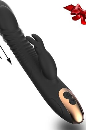 Black Realistic Rabbit Ears Adult for Women Today Waterproof Automatic Electric Adult Toys Machine Powerful Quiet Modes Pleasure Toys for Women Games