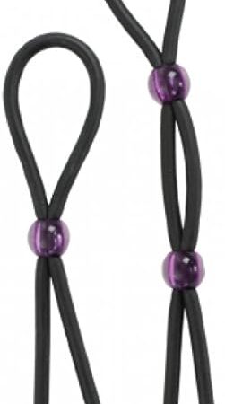 Doc Johnson Cock Ties - Fully Adjustable Silicone Cock Ties - Provides Maximum Sturdiness & Flexibility - Tie One Off! - Black