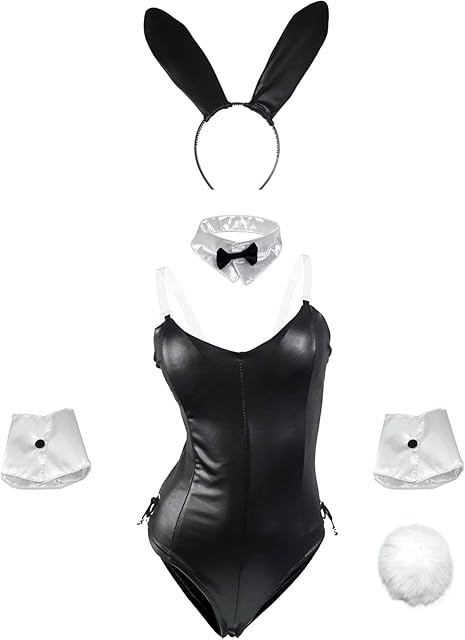 Women Mai Sakurajima Cosplay Costume, One Piece Sexy Bunny Girl Bodysuit Set
