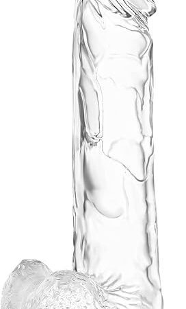 7.1 Dildo Realistic Clear Silicone Suction Cup Aldut Sex ToyHuman Safety Material, Suitable for Women/Men/Gay, Adult Toys for Women or Beginer (Transparent)