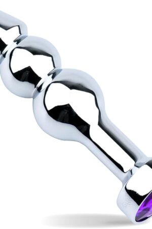 Anal Bead Butt Plug Adult 3 Beaded Training Beginners Sex Toys (Round)