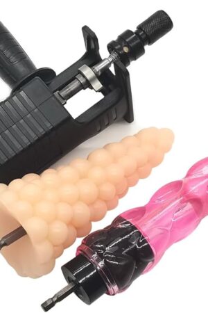 Bumps Dildo with Drill Spinning Connector Electric Drill Adapter for Penis Automatic Thrusting DIY Drill Sex Machine Kit with 2 Realistic Dildos(A)