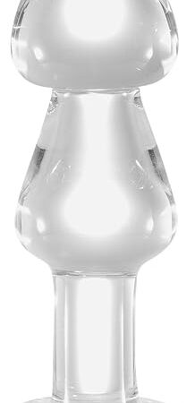 63in Crystal Anal Beads Butt Plug Adult Toys Masturbators Sex Tools with Safety Bottom, Glass Anal Plug Dildo with Different Sized Beads P-Spot Sex Product for Men and Women