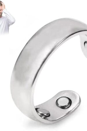 Auvulis Migraine Ring, Vitality Anxiety Relief Fidget Calm Rings for Men and Women Adjustable Acupressure Migraine Reduce Stress Jewelry