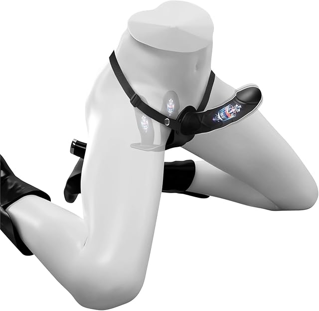 FST Remote Control Strap On Harness Vibrating Dildo with 10 Vibration Modes and 3 Realistic Dildos for Anal Vaginal G-Spot Stimulation Adult Sex Toys for Women Lesbian Masturbation