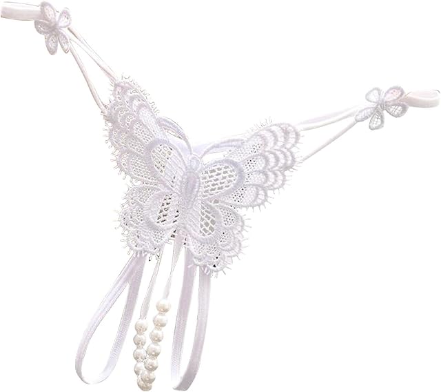 Women Sexy Sheer Mesh Lingerie Thongs for Sex Naughty Play Kawaii Butterfly Lace See Through G-String Panties