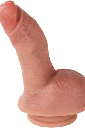 5-Inch Short and Thick Dildo: Dual-Density, Non-Porous Silicone, with Strong Suction Cup - Ideal Adult Penis Toy for Women, Gay, and Couples - Consoladores Lossless No47