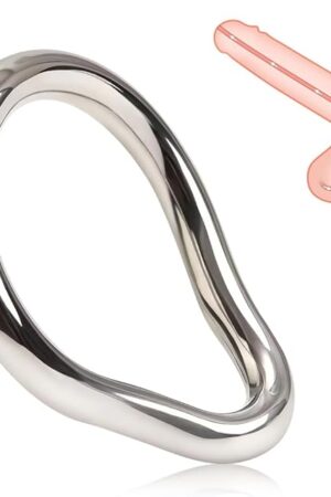 FST Metal Cock Ring Stainless Steel Cock Ring in 7 Sizes Penis Ring for Delay Ejaculation Lasting Erection Smooth Arc Pleasure Ring Erection Rings for Men (177 Inch)