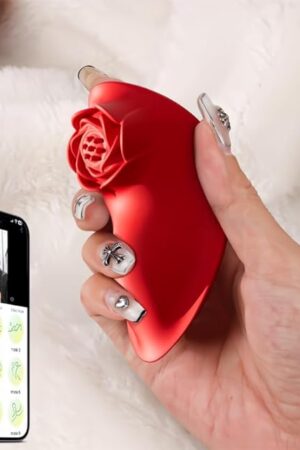 APP Remote Control Rose Sex Toy, 9 Vibration Clitoral Vibrator Double Motors Dual Stimulation, Long-Distance Fun G-spot Panty Vibrator Wearable Butterfly Vibrator for Woman and Couples