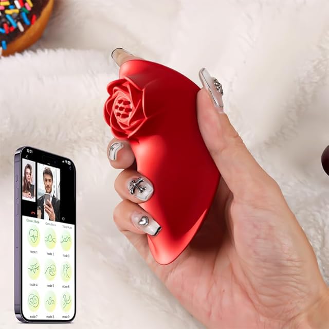 APP Remote Control Rose Sex Toy, 9 Vibration Clitoral Vibrator Double Motors Dual Stimulation, Long-Distance Fun G-spot Panty Vibrator Wearable Butterfly Vibrator for Woman and Couples