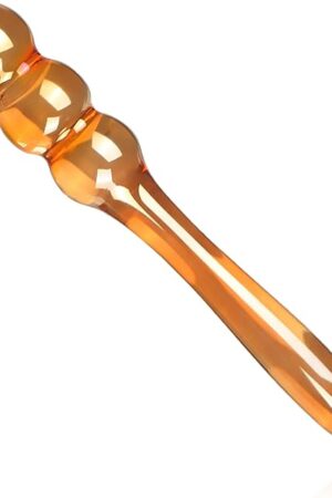 Glass Anal Bead Butt Plug, Crystal Glass Butt Plug Pleasure Wand, Double Ended Glass Dildo Stimulator Fetish Sex Slave Prostate Massager Masturbation Sex Toy for Women Men and Couple