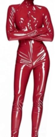 Women's Shiny Full Body PVC Leather Catsuit Wetlook Zipper Crotch Bodysuit Jumpsuit Clubwear