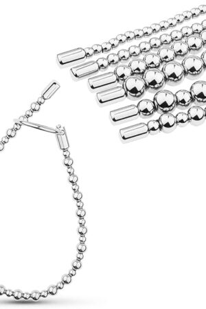 138" Flexible Stainless Steel Urethral Sounds Dilators Smooth Beads Urethral Dilator, Penis Plug Insert Prostate Stimulation Sounding Toys Catheter Stretching Male Masturbation Rod (6-8mm)