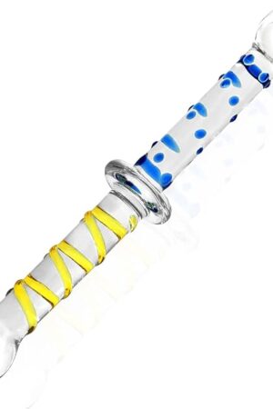 Glass Dildo 1023 inch Double Ended Dildo with Pleasure Nubs & Spiral Texture Anal Butt Plug Prostate Massager for Men Women